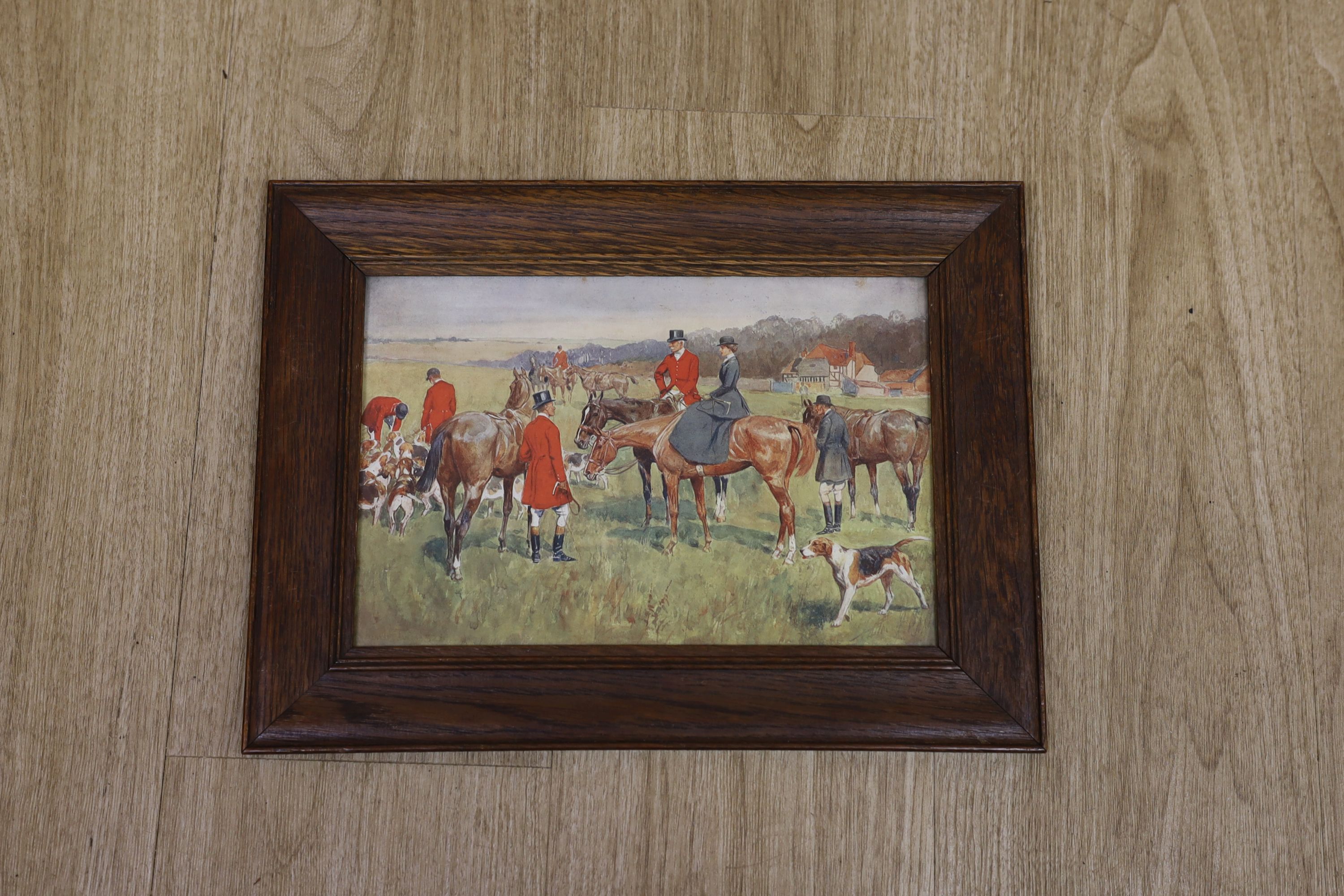 After Cecil Aldin (1870-1935) and Victor Venner (1869-1913), group of seven various colour prints including hunting scenes, largest 62cm x 39cm